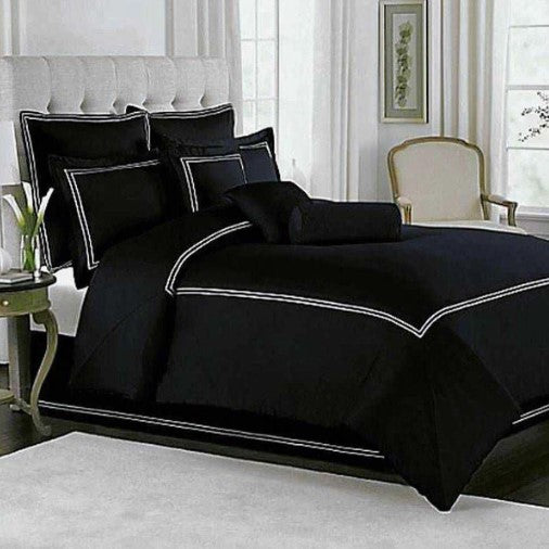 Baratta Stitch Duvet Set - Black & White