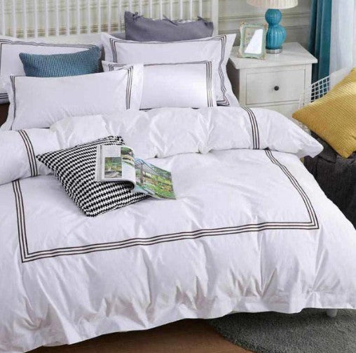 Baratta Stitch Duvet Set - White