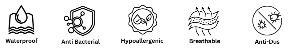 Waterproof Mattress Protector - White Size Guide